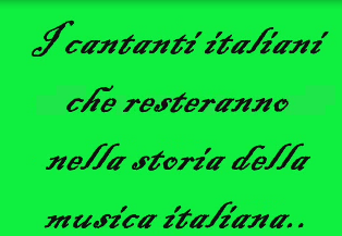 Cantanti italiani